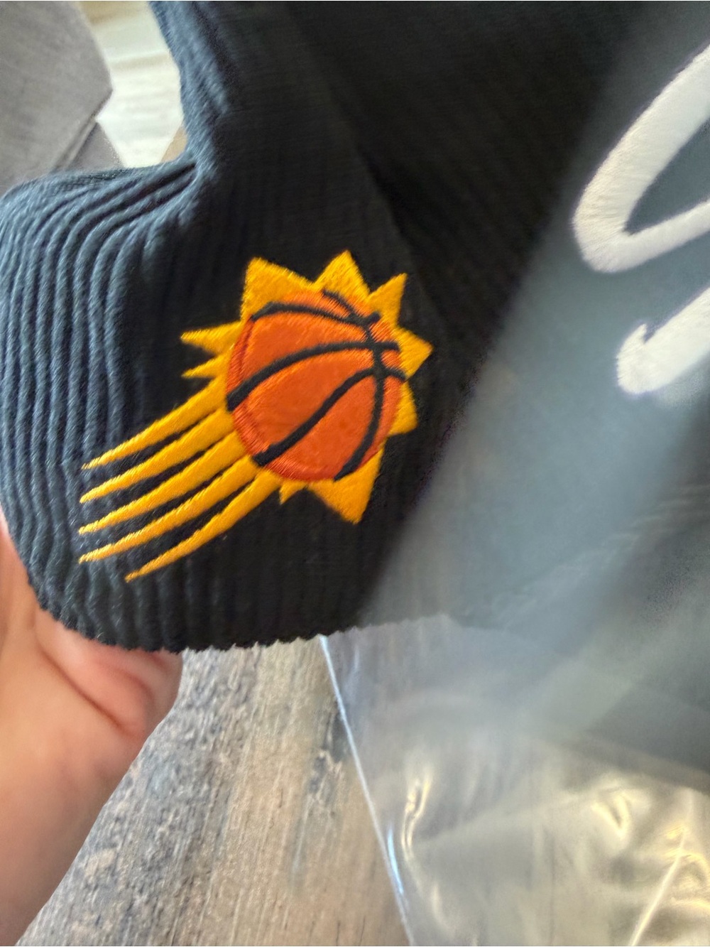 '47 Black Corduroy Baseball Cap Phoenix Suns embroidered Green Undervisor NeW - Picture 12 of 15